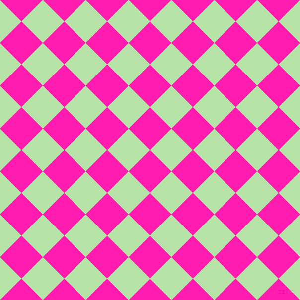 45/135 degree angle diagonal checkered chequered squares checker pattern checkers background, 61 pixel square size, , Spicy Pink and Madang checkers chequered checkered squares seamless tileable