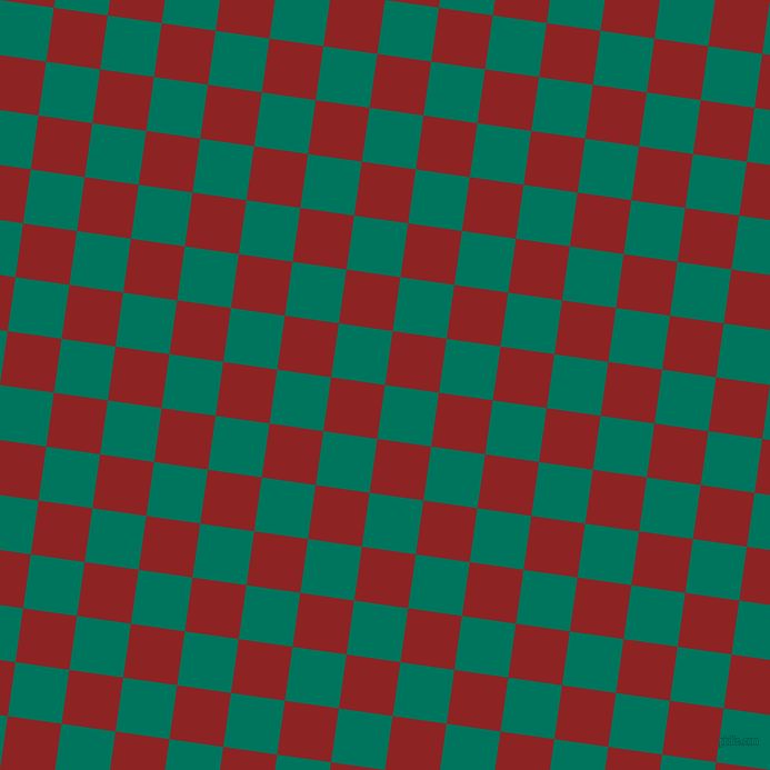 82/172 degree angle diagonal checkered chequered squares checker pattern checkers background, 49 pixel squares size, , Tropical Rain Forest and Mandarian Orange checkers chequered checkered squares seamless tileable