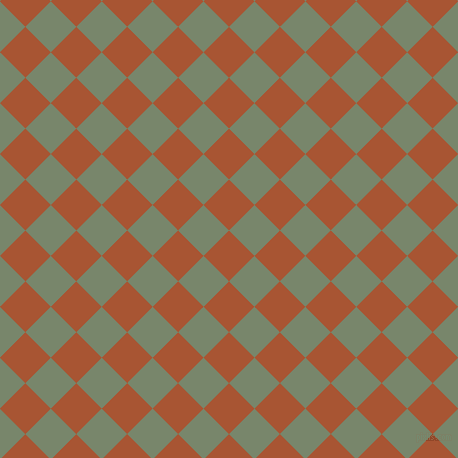 45/135 degree angle diagonal checkered chequered squares checker pattern checkers background, 36 pixel squares size, , Vesuvius and Camouflage Green checkers chequered checkered squares seamless tileable
