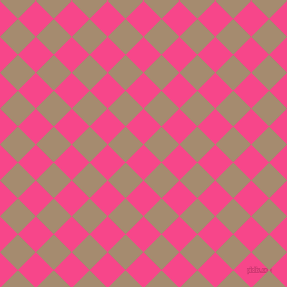 45/135 degree angle diagonal checkered chequered squares checker pattern checkers background, 36 pixel square size, , Violet Red and Mongoose checkers chequered checkered squares seamless tileable
