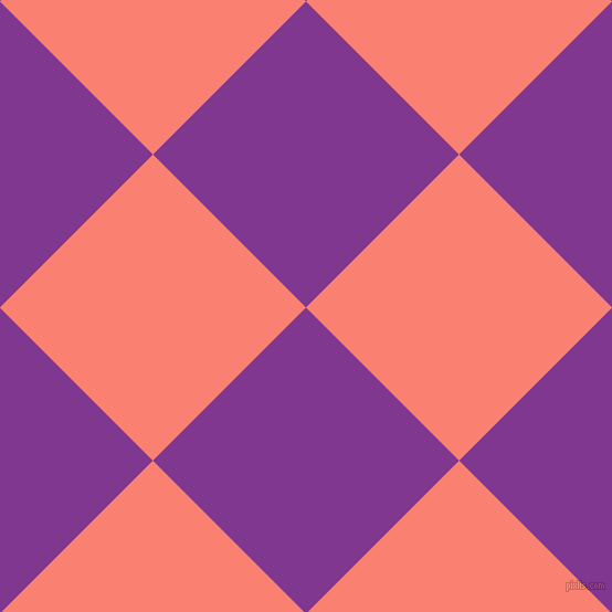 45/135 degree angle diagonal checkered chequered squares checker pattern checkers background, 196 pixel square size, , Vivid Violet and Salmon checkers chequered checkered squares seamless tileable