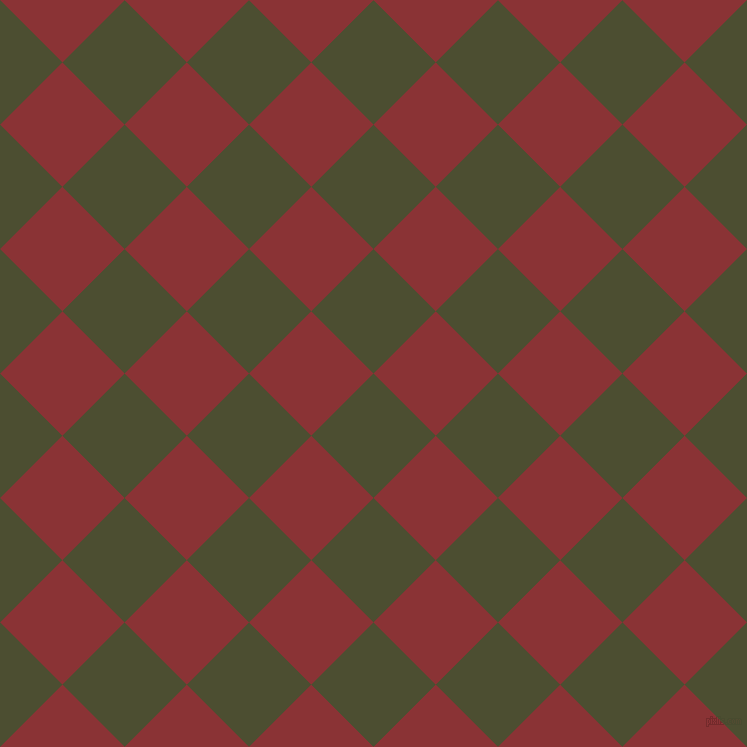 45/135 degree angle diagonal checkered chequered squares checker pattern checkers background, 88 pixel squares size, , Waiouru and Old Brick checkers chequered checkered squares seamless tileable