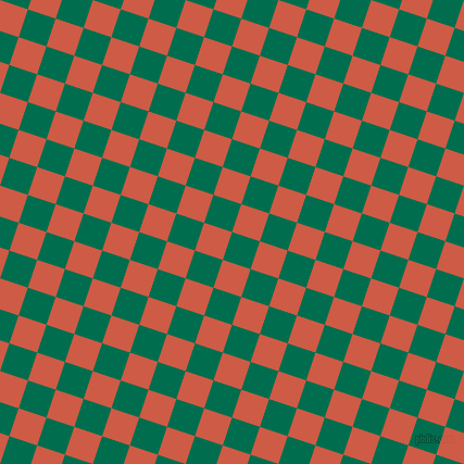 72/162 degree angle diagonal checkered chequered squares checker pattern checkers background, 27 pixel squares size, , Watercourse and Dark Coral checkers chequered checkered squares seamless tileable