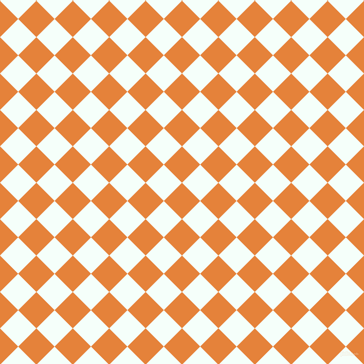 45/135 degree angle diagonal checkered chequered squares checker pattern checkers background, 50 pixel squares size, , West Side and Mint Cream checkers chequered checkered squares seamless tileable