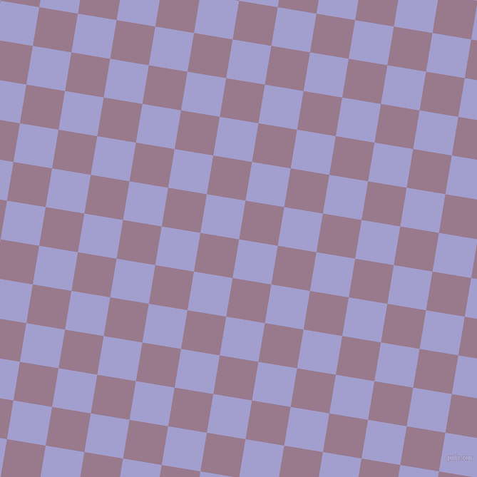 81/171 degree angle diagonal checkered chequered squares checker pattern checkers background, 55 pixel squares size, , Wistful and Mountbatten Pink checkers chequered checkered squares seamless tileable