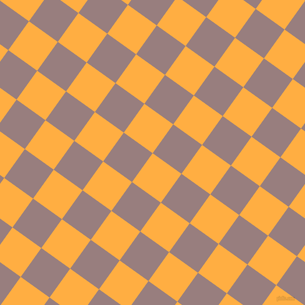 54/144 degree angle diagonal checkered chequered squares checker pattern checkers background, 70 pixel square size, , Yellow Orange and Opium checkers chequered checkered squares seamless tileable
