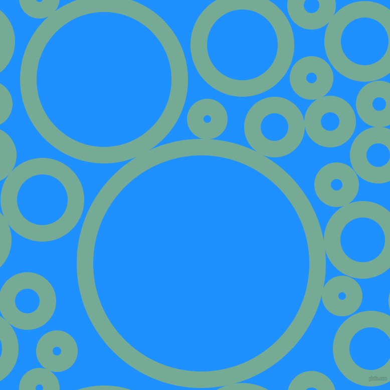bubbles, circles, sponge, big, medium, small, 33 pixel line width, Acapulco and Dodger Blue circles bubbles sponge soap seamless tileable