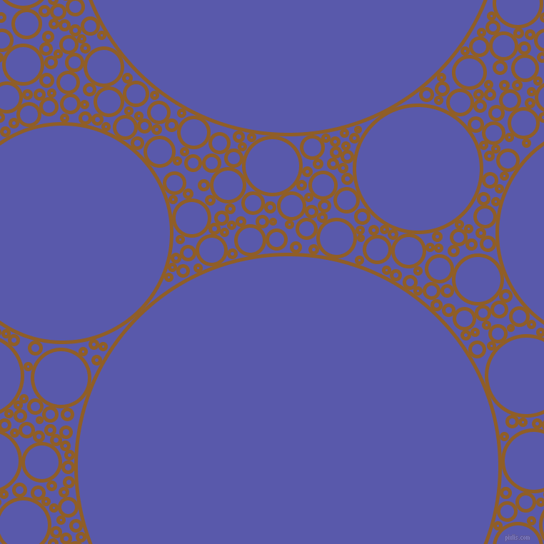 bubbles, circles, sponge, big, medium, small, 5 pixel line width, Afghan Tan and Rich Blue circles bubbles sponge soap seamless tileable