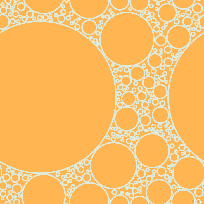 bubbles, circles, sponge, big, medium, small, 5 pixel line width, Apple Green and Koromiko circles bubbles sponge soap seamless tileable