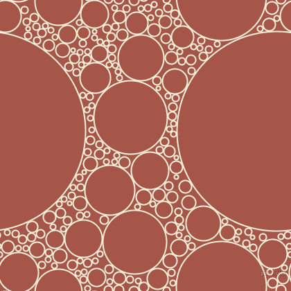bubbles, circles, sponge, big, medium, small, 2 pixel line width, Apricot White and Crail circles bubbles sponge soap seamless tileable