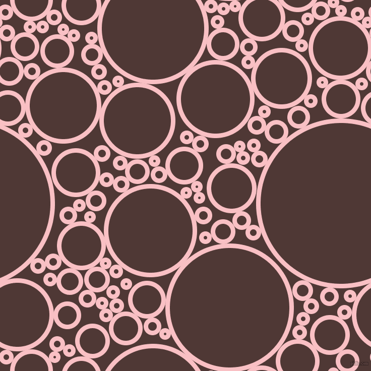bubbles, circles, sponge, big, medium, small, 9 pixel line width, Azalea and Cocoa Bean circles bubbles sponge soap seamless tileable