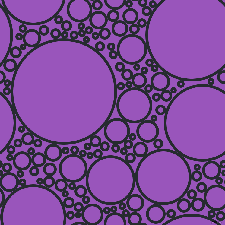 bubbles, circles, sponge, big, medium, small, 9 pixel line width, Blue Charcoal and Deep Lilac circles bubbles sponge soap seamless tileable
