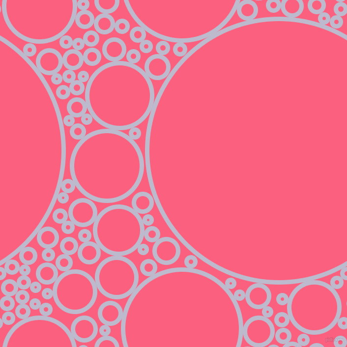 bubbles, circles, sponge, big, medium, small, 9 pixel line width, Blue Haze and Brink Pink circles bubbles sponge soap seamless tileable