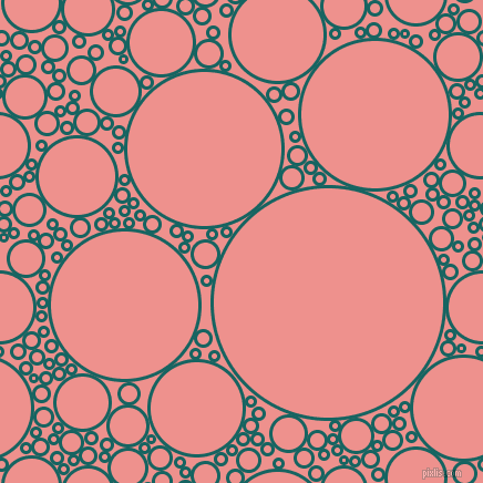 bubbles, circles, sponge, big, medium, small, 3 pixel line width, Blue Stone and Sweet Pink circles bubbles sponge soap seamless tileable
