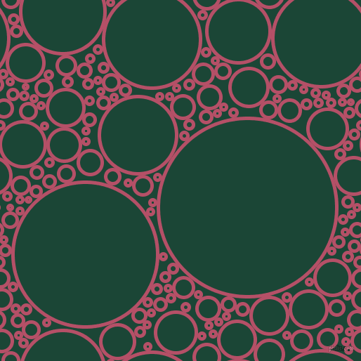 bubbles, circles, sponge, big, medium, small, 5 pixel line width, Blush and Sherwood Green circles bubbles sponge soap seamless tileable