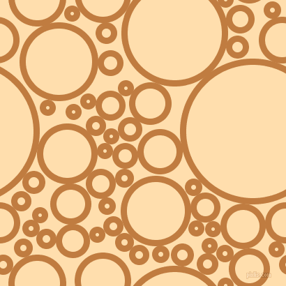 bubbles, circles, sponge, big, medium, small, 9 pixel line width, Brandy Punch and Navajo White circles bubbles sponge soap seamless tileable