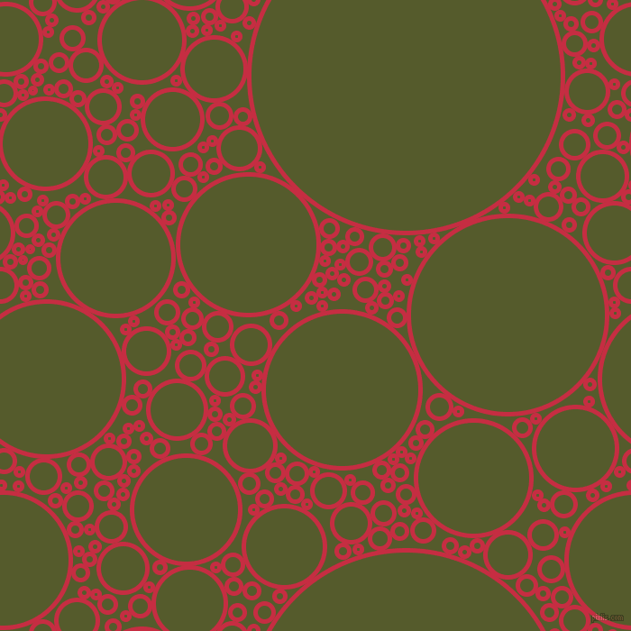 bubbles, circles, sponge, big, medium, small, 5 pixel line width, Brick Red and Saratoga circles bubbles sponge soap seamless tileable