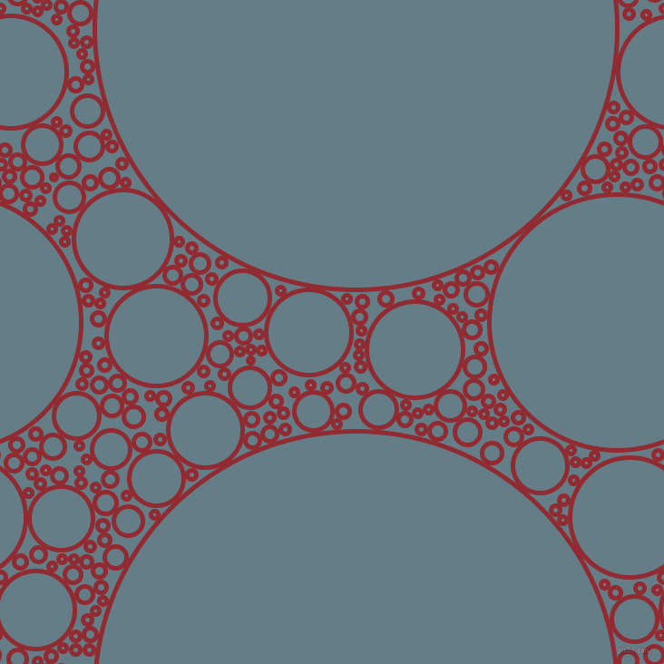 bubbles, circles, sponge, big, medium, small, 5 pixel line width, Bright Red and Hoki circles bubbles sponge soap seamless tileable