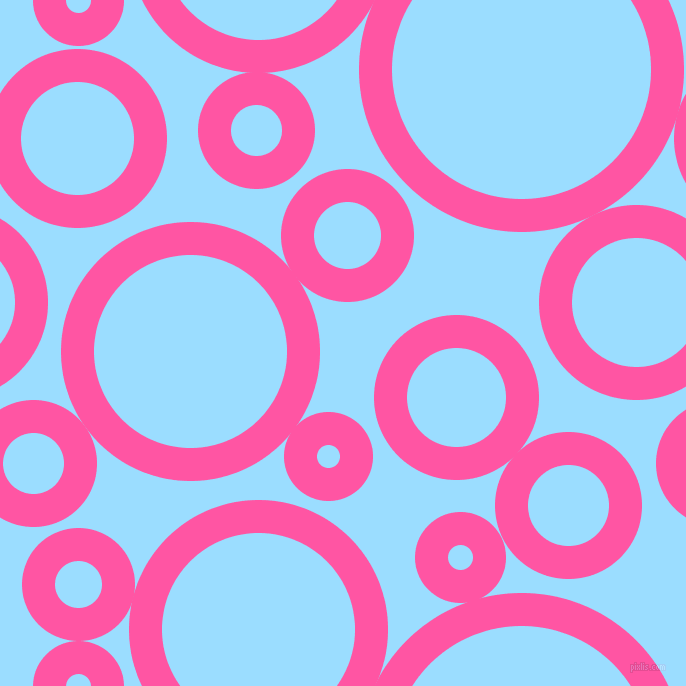 bubbles, circles, sponge, big, medium, small, 33 pixel line width, Brilliant Rose and Columbia Blue circles bubbles sponge soap seamless tileable