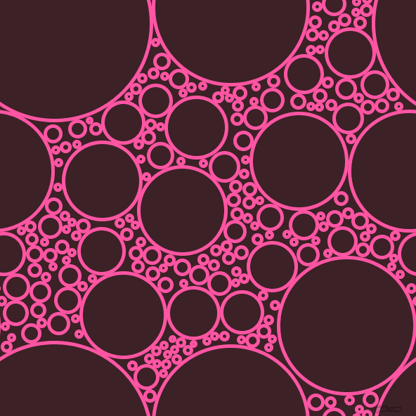 bubbles, circles, sponge, big, medium, small, 5 pixel line width, Brilliant Rose and Temptress circles bubbles sponge soap seamless tileable