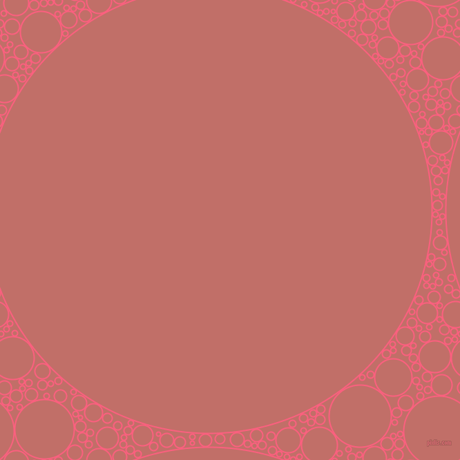 bubbles, circles, sponge, big, medium, small, 2 pixel line width, Brink Pink and Contessa circles bubbles sponge soap seamless tileable