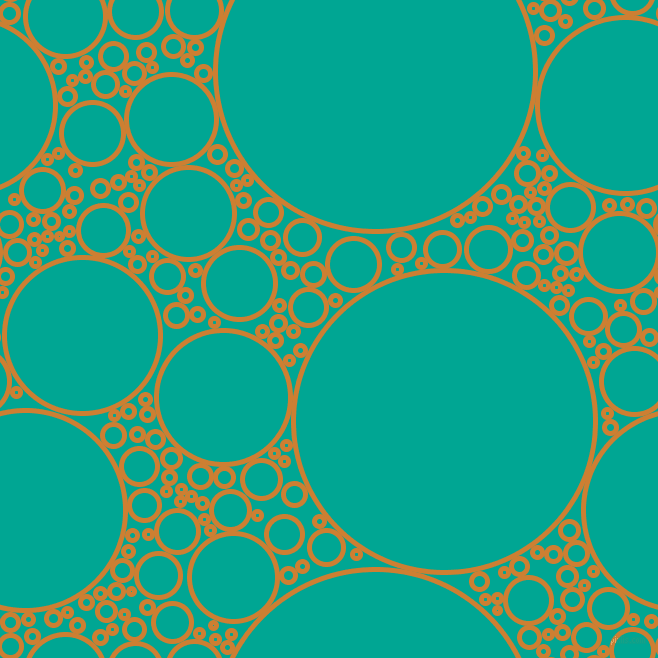 bubbles, circles, sponge, big, medium, small, 5 pixel line width, Bronze and Persian Green circles bubbles sponge soap seamless tileable
