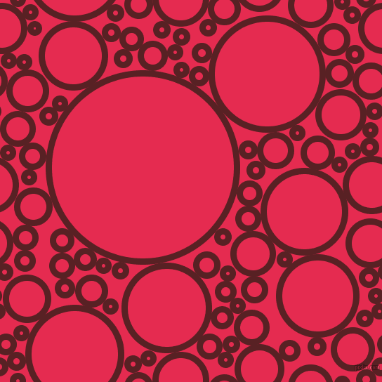 bubbles, circles, sponge, big, medium, small, 9 pixel line width, Burnt Crimson and Amaranth circles bubbles sponge soap seamless tileable