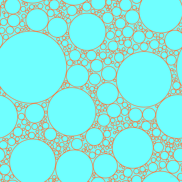 bubbles, circles, sponge, big, medium, small, 2 pixel line width, Burnt Orange and Baby Blue circles bubbles sponge soap seamless tileable