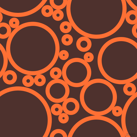 bubbles, circles, sponge, big, medium, small, 17 pixel line width, Burnt Orange and Espresso circles bubbles sponge soap seamless tileable