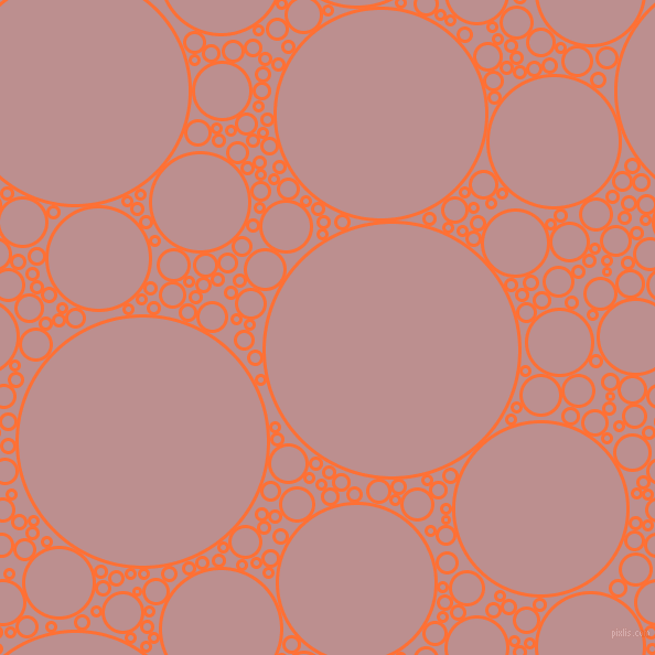 bubbles, circles, sponge, big, medium, small, 3 pixel line width, Burnt Orange and Rosy Brown circles bubbles sponge soap seamless tileable