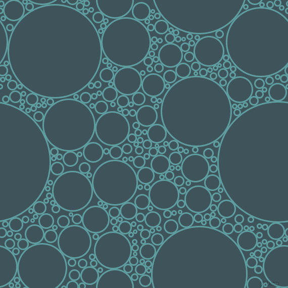 bubbles, circles, sponge, big, medium, small, 3 pixel line width, Cadet Blue and Casal circles bubbles sponge soap seamless tileable