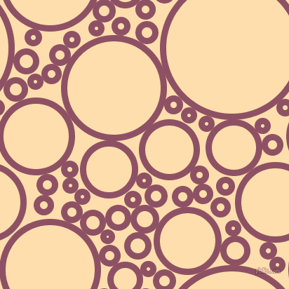 bubbles, circles, sponge, big, medium, small, 9 pixel line width, Cannon Pink and Navajo White circles bubbles sponge soap seamless tileable