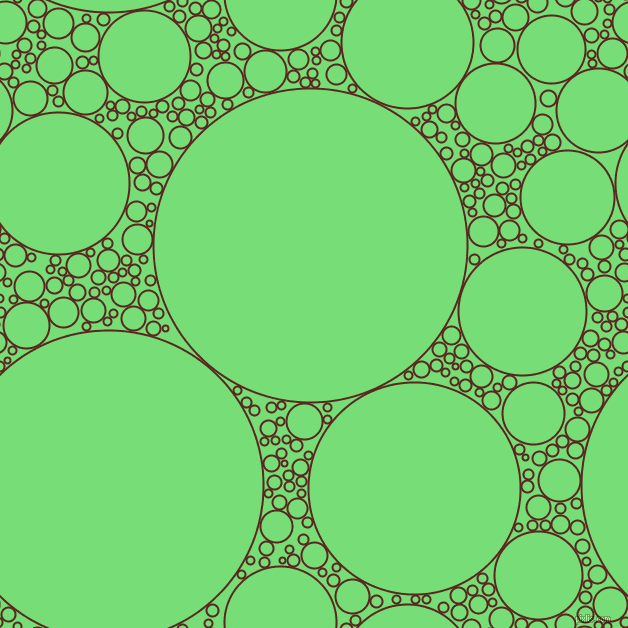 bubbles, circles, sponge, big, medium, small, 2 pixel line width, Caput Mortuum and Pastel Green circles bubbles sponge soap seamless tileable
