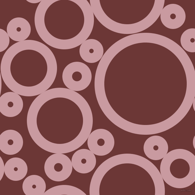 bubbles, circles, sponge, big, medium, small, 33 pixel line width, Careys Pink and Sanguine Brown circles bubbles sponge soap seamless tileable