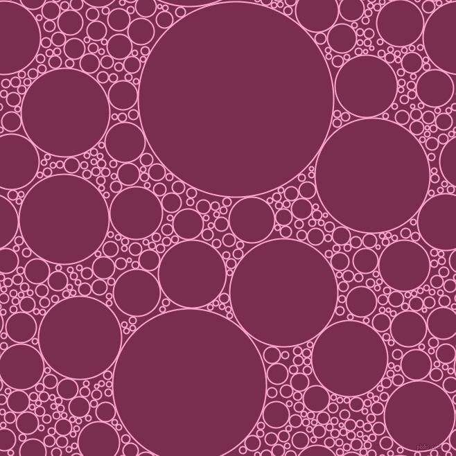 bubbles, circles, sponge, big, medium, small, 2 pixel line width, Carnation Pink and Flirt circles bubbles sponge soap seamless tileable