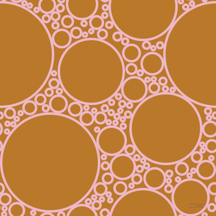 bubbles, circles, sponge, big, medium, small, 5 pixel line width, Chantilly and Pirate Gold circles bubbles sponge soap seamless tileable