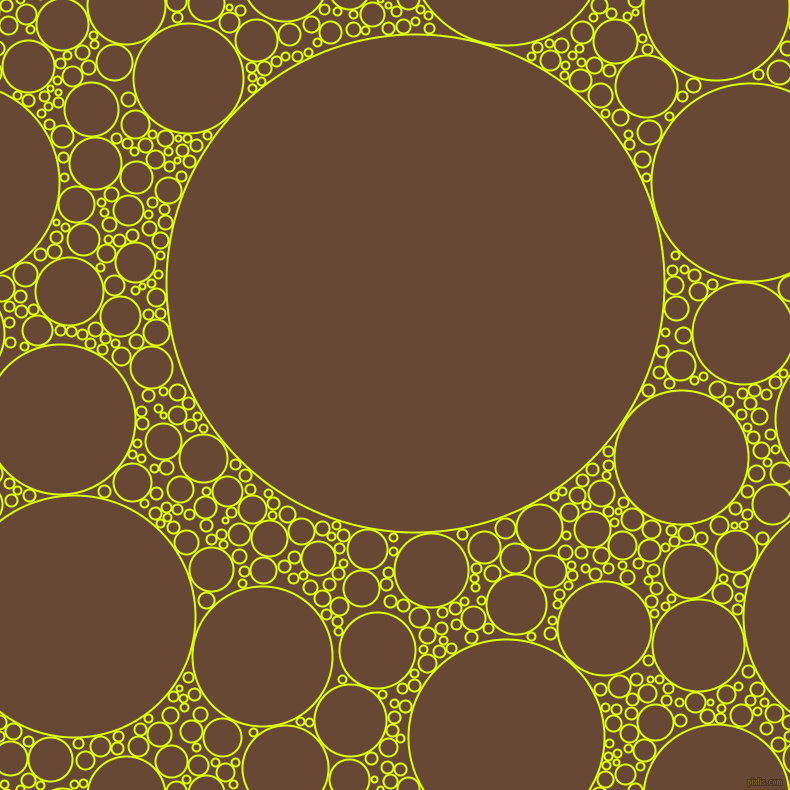 bubbles, circles, sponge, big, medium, small, 2 pixel line width, Chartreuse Yellow and Jambalaya circles bubbles sponge soap seamless tileable