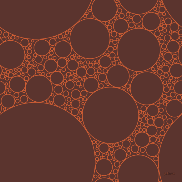 bubbles, circles, sponge, big, medium, small, 2 pixel line width, Chilean Fire and Redwood circles bubbles sponge soap seamless tileable