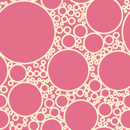 bubbles, circles, sponge, big, medium, small, 5 pixel line width, China Ivory and Deep Blush circles bubbles sponge soap seamless tileable