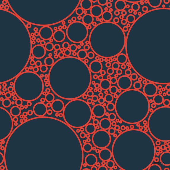bubbles, circles, sponge, big, medium, small, 5 pixel line width, Cinnabar and Blue Whale circles bubbles sponge soap seamless tileable