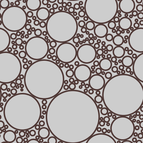 bubbles, circles, sponge, big, medium, small, 5 pixel line width, Cocoa Bean and Very Light Grey circles bubbles sponge soap seamless tileable