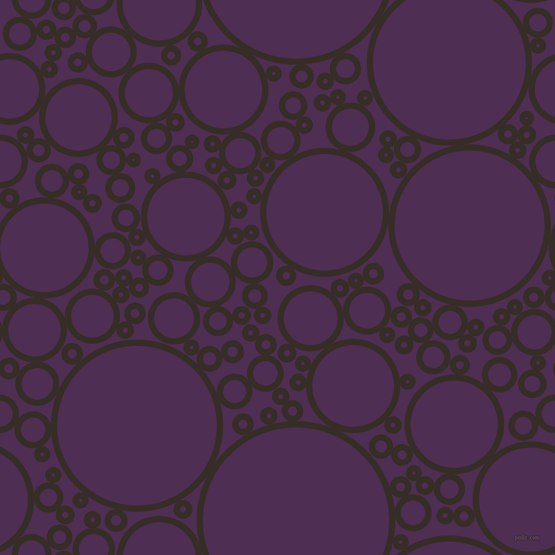 bubbles, circles, sponge, big, medium, small, 9 pixel line width, Coffee Bean and Hot Purple circles bubbles sponge soap seamless tileable