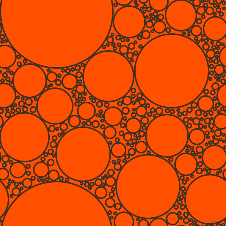 bubbles, circles, sponge, big, medium, small, 5 pixel line width, Cola and International Orange circles bubbles sponge soap seamless tileable