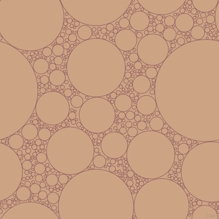 bubbles, circles, sponge, big, medium, small, 2 pixel line width, Copper Rose and Cameo circles bubbles sponge soap seamless tileable