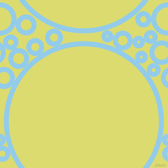 bubbles, circles, sponge, big, medium, small, 17 pixel line width, Cornflower and Goldenrod circles bubbles sponge soap seamless tileable