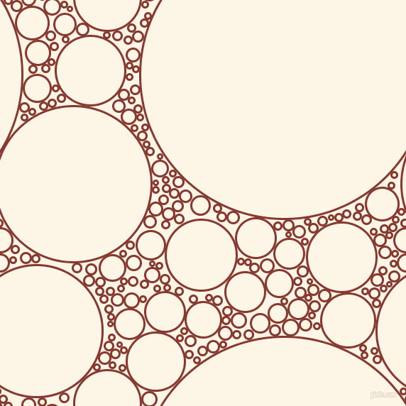 bubbles, circles, sponge, big, medium, small, 3 pixel line width, Crab Apple and Old Lace circles bubbles sponge soap seamless tileable