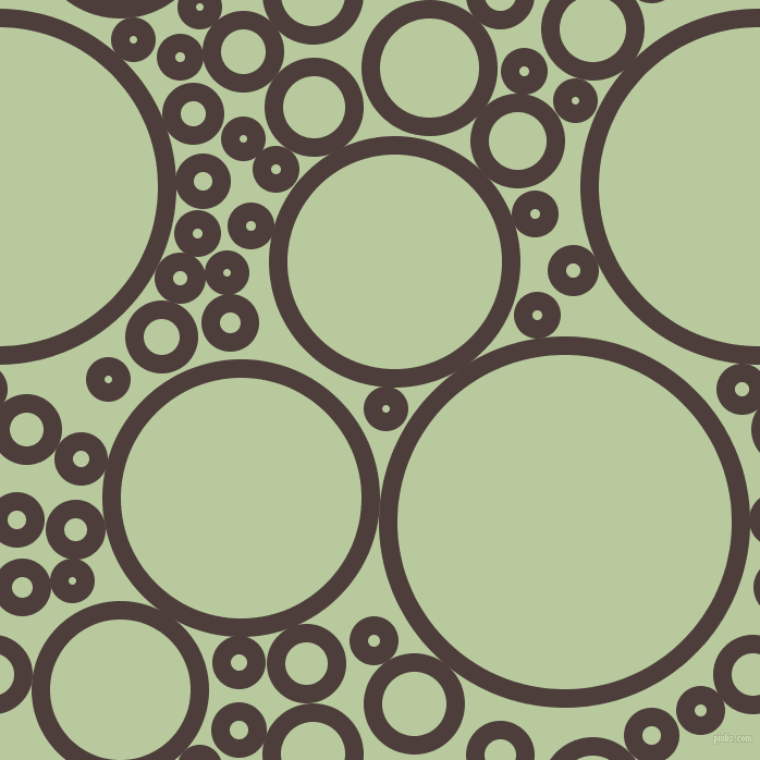 bubbles, circles, sponge, big, medium, small, 17 pixel line width, Crater Brown and Sprout circles bubbles sponge soap seamless tileable