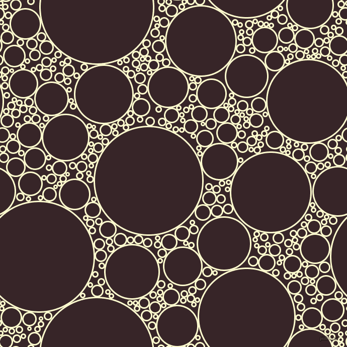 bubbles, circles, sponge, big, medium, small, 3 pixel line width, Cream and Aubergine circles bubbles sponge soap seamless tileable
