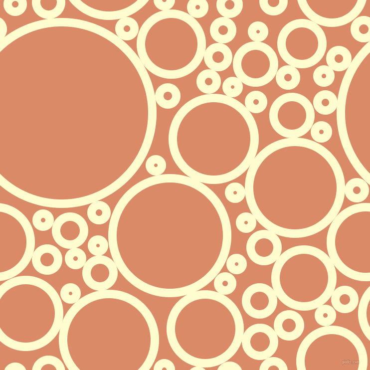 bubbles, circles, sponge, big, medium, small, 17 pixel line width, Cream and Copper circles bubbles sponge soap seamless tileable
