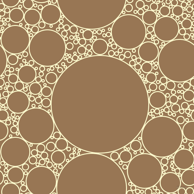 bubbles, circles, sponge, big, medium, small, 3 pixel line width, Cream and Pale Brown circles bubbles sponge soap seamless tileable